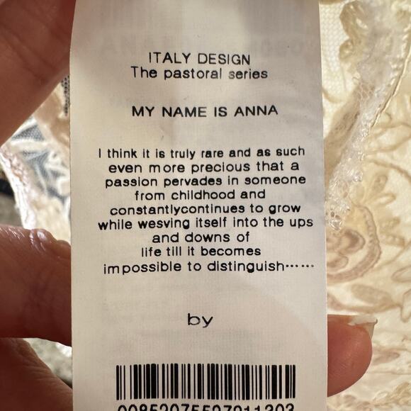 Anna Sammarone The Pastoral Series Sheer Lace Overlay Mini Dress Size Medium - Picture 12 of 12